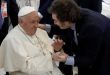 Javier Milei saludó al papa Francisco en la cumbre del G7