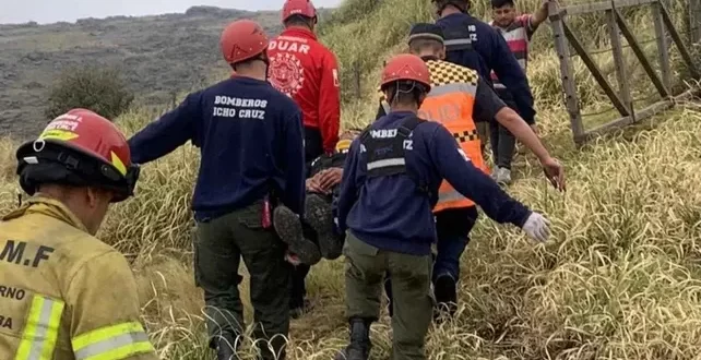 Un baigorriense sobrevivió a una caída de 20 metros en las Altas Cumbres